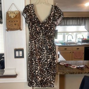 Torrid Satin Leopard Print Dress